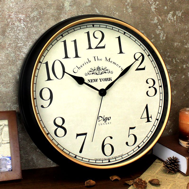 Wall Clock Large 41cm Silent Home Wall Decor Retro Clock for Living Room Kitchen Home Office-Home &amp; Garden &gt; Decor-PEROZ Accessories