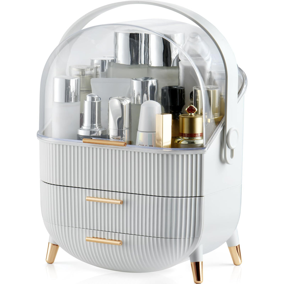 Make up Organizers Storage Vanity Cosmetics Skincare Display Cases Countertop Bathroom Gifts for Women-Health &amp; Beauty &gt; Cosmetic Storage-PEROZ Accessories