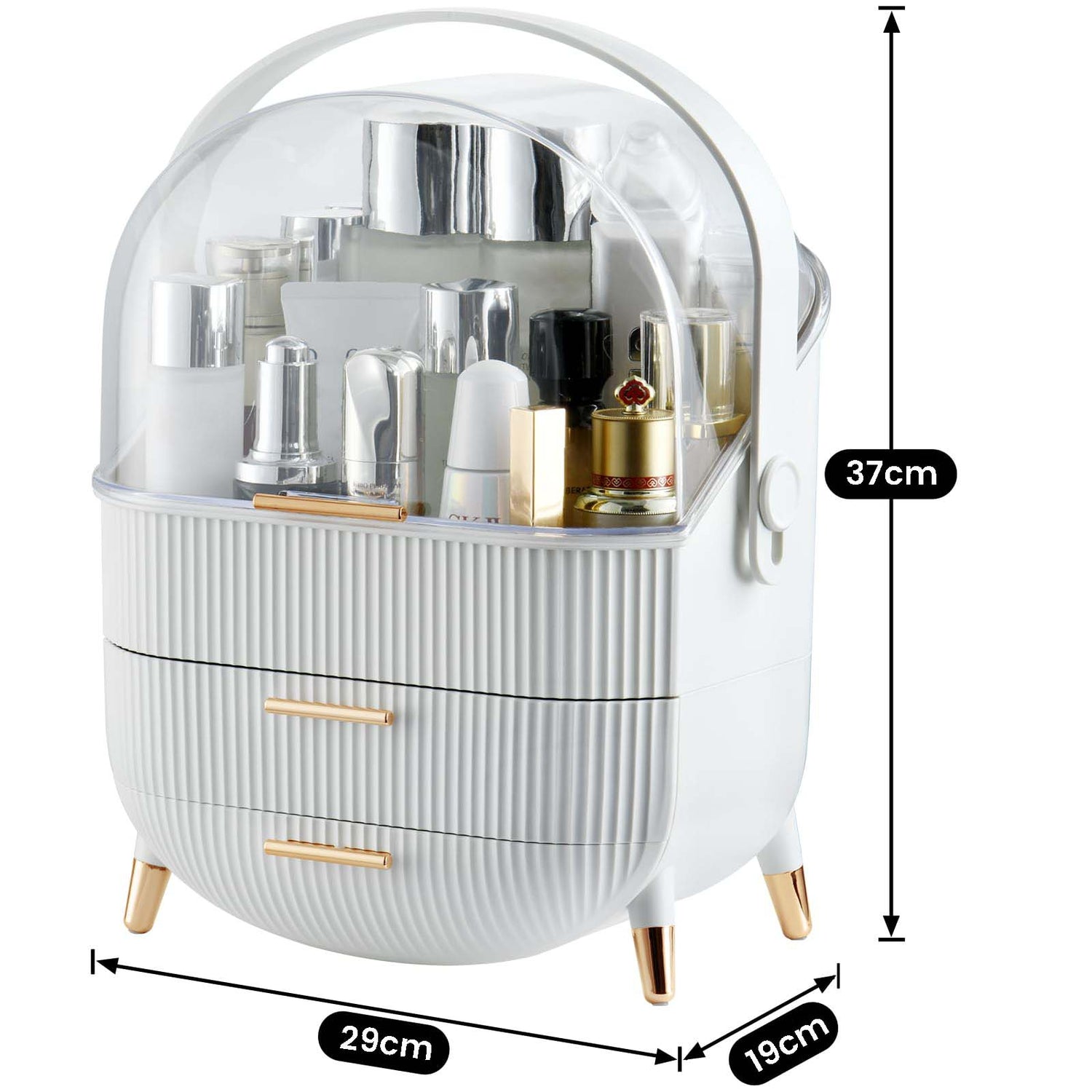 Make up Organizers Storage Vanity Cosmetics Skincare Display Cases Countertop Bathroom Gifts for Women-Health &amp; Beauty &gt; Cosmetic Storage-PEROZ Accessories