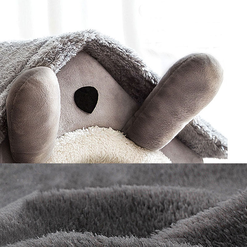 Medium Dog House Bed Portable Cat Bed Removable Cushion Cat Cave, Foldable Pets Puppy Kitten Rabbit-Cat Beds-PEROZ Accessories