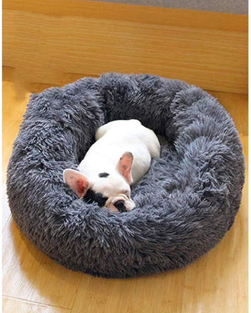 Soft Dog Bed Round Washable Plush Pet Kennel Cat Bed Mat Sofa Small 50cm-Pet Care &gt; Dog Supplies-PEROZ Accessories