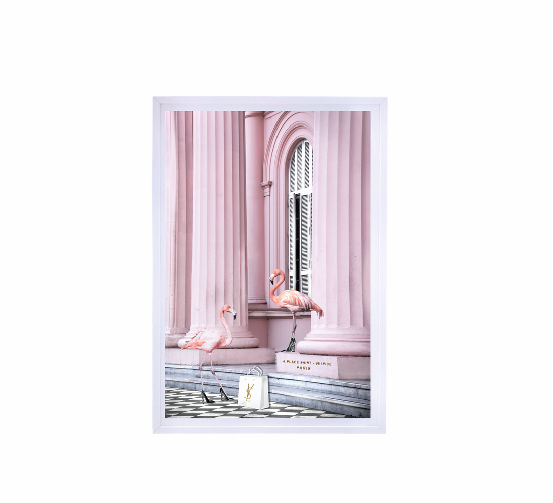 Interior Ave - Saint Pink - 90cm x 60cm White Framed Artwork-Wall Art-PEROZ Accessories