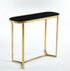 Interior Ave - Designer Giselle Black Glass & Brushed Gold Console Table-Furniture > Living Room-PEROZ Accessories