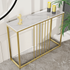 Interior Ave - Stone Marble Console - Marble & Gold-Furniture > Living Room-PEROZ Accessories