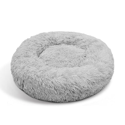 Pet Dog Bed Bedding Warm Plush Round Comfortable Dog Nest Light Grey M 70cm-Pet Beds-PEROZ Accessories