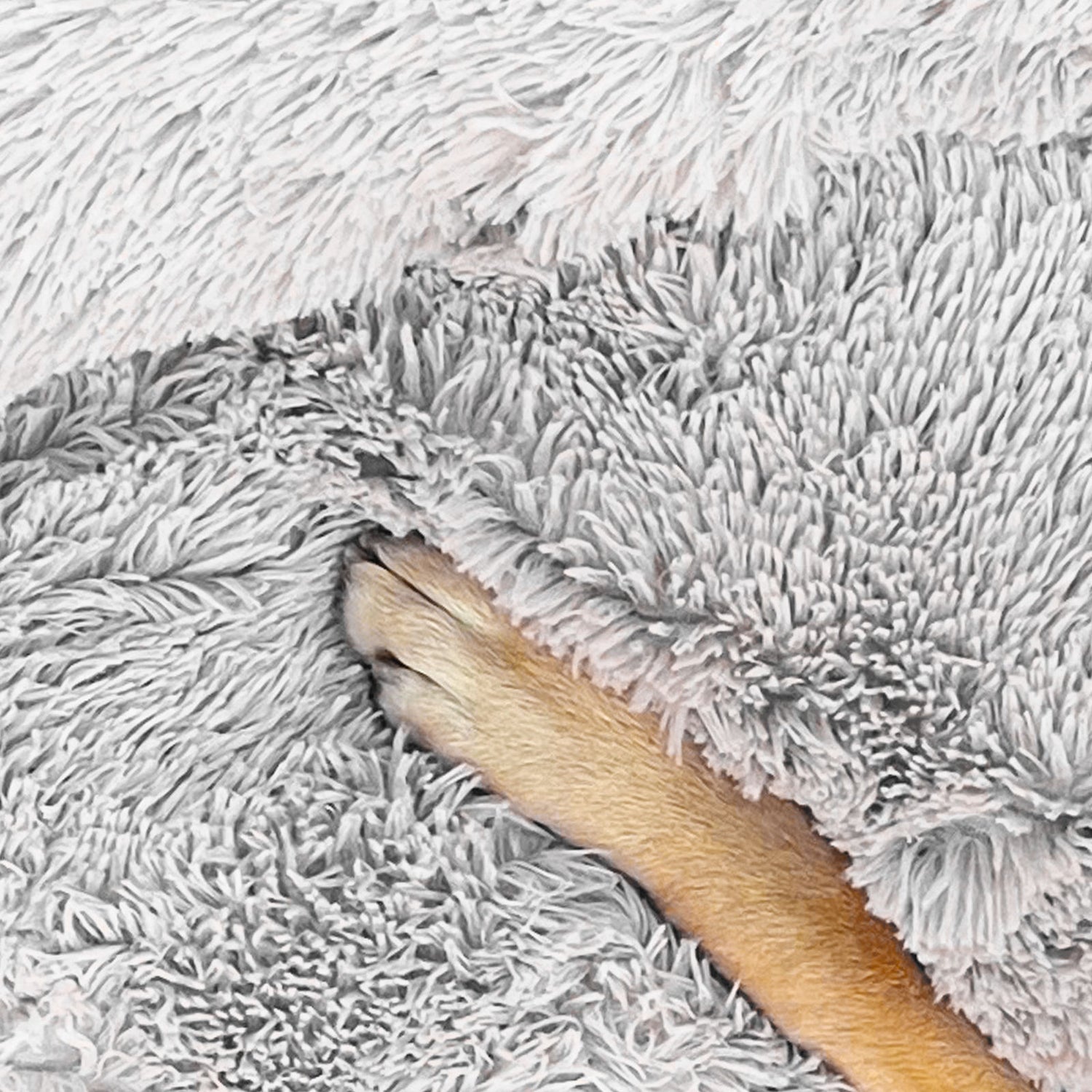 Pet Dog Bed Bedding Warm Plush Round Comfortable Dog Nest Light Grey M 70cm-Pet Beds-PEROZ Accessories