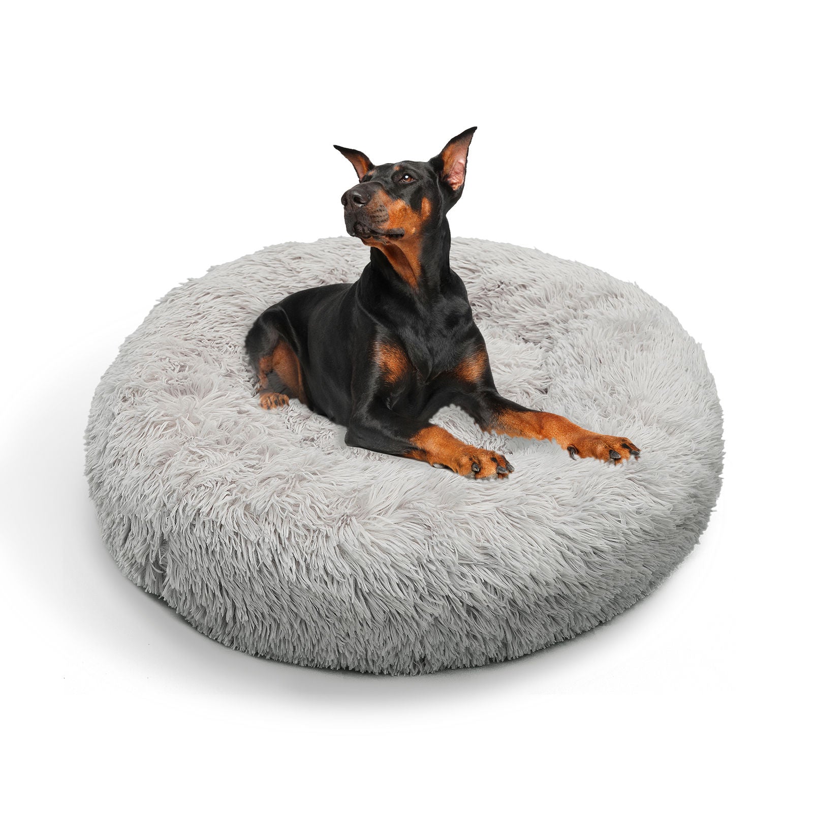Pet Dog Bed Bedding Warm Plush Round Comfortable Dog Nest Light Grey M 70cm-Pet Beds-PEROZ Accessories