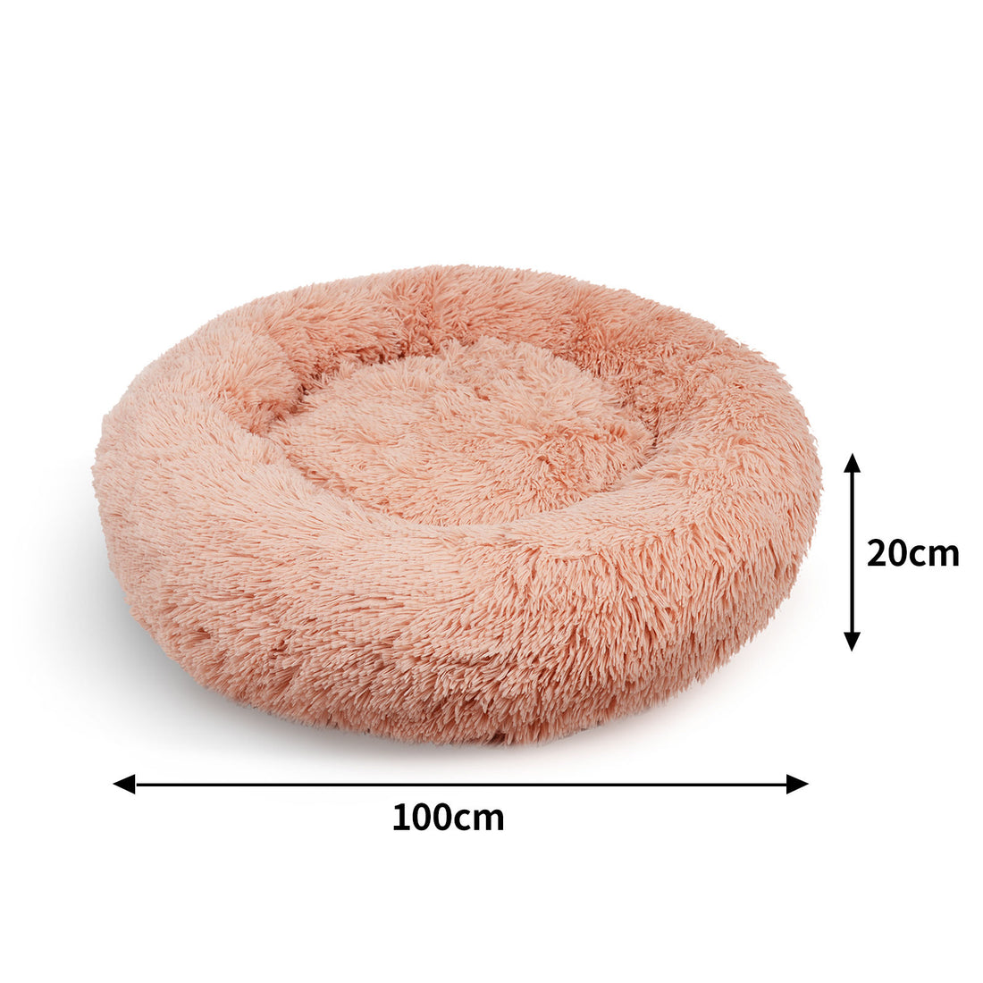 Pet Dog Bedding Warm Plush Round Comfortable Nest Comfy Sleep kennel Pink XL 100-Pet Beds-PEROZ Accessories