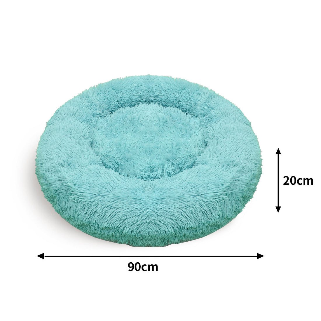 Pet Dog Bedding Warm Plush Round Comfortable Nest Comfy Sleeping kennel Green Large 90cm-Pet Beds-PEROZ Accessories