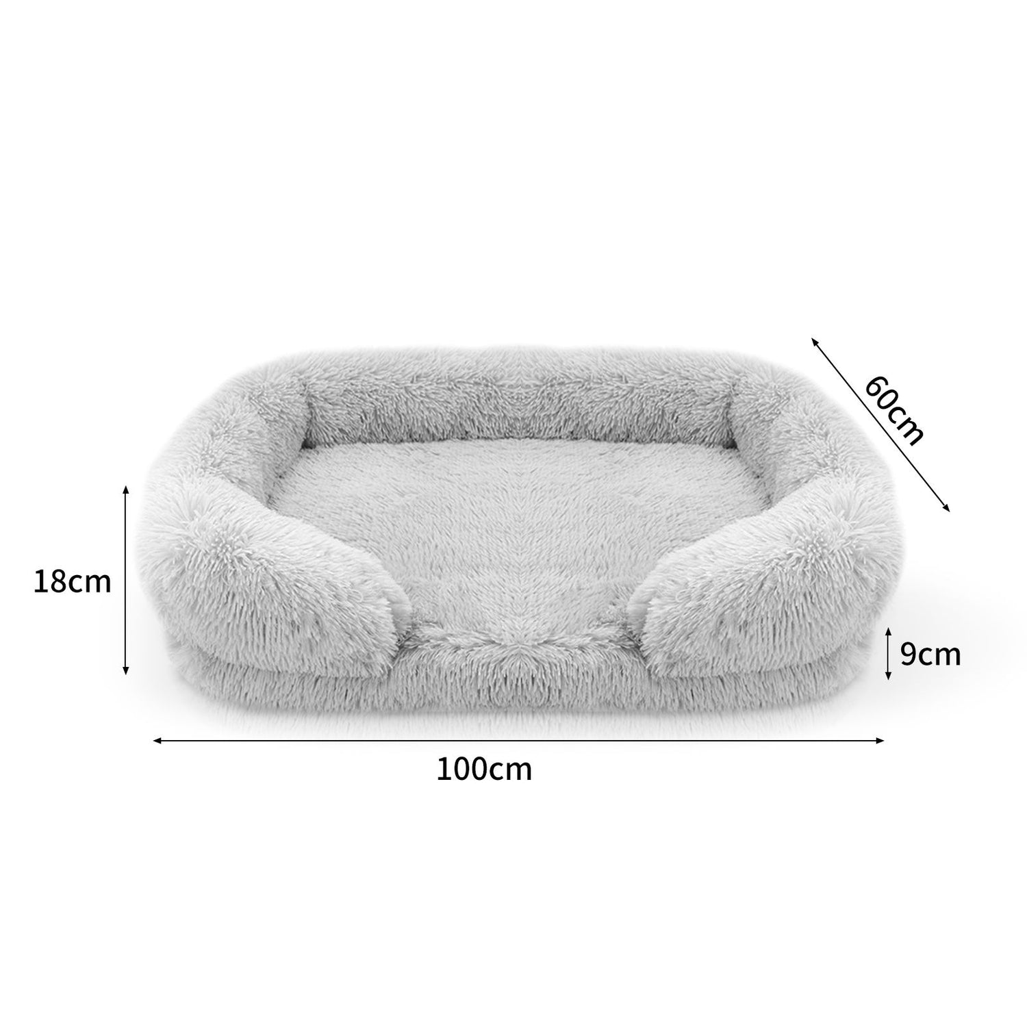 Dog Pet Warm Soft Plush Nest Comfy Kennel Sleeping Calming Bed Memory Foam XL-Pet Beds-PEROZ Accessories