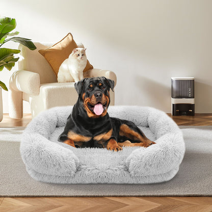 Dog Pet Warm Soft Plush Nest Comfy Kennel Sleeping Calming Bed Memory Foam XL-Pet Beds-PEROZ Accessories