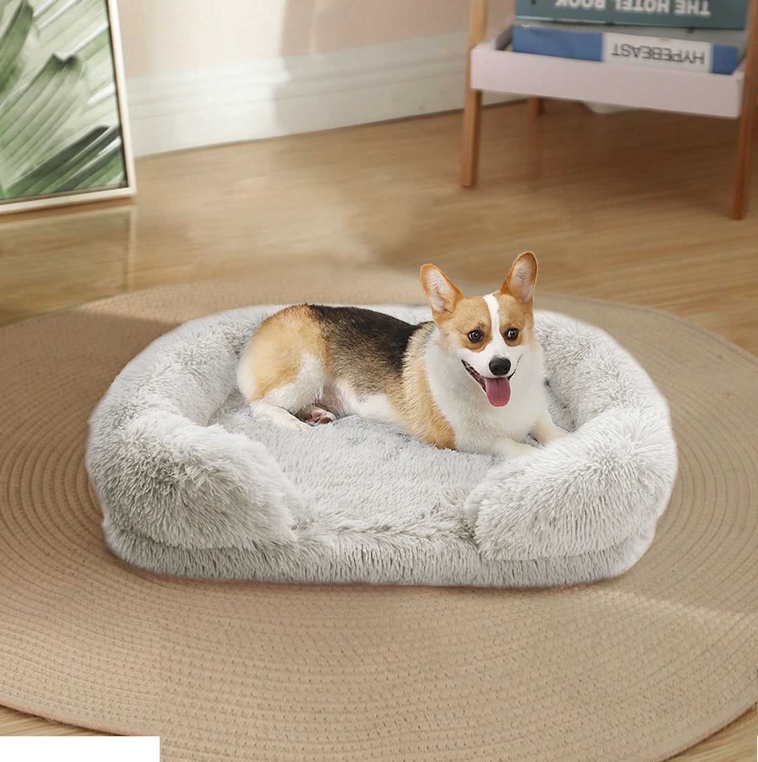 Dog Pet Warm Soft Plush Nest Comfy Kennel Sleeping Calming Bed Memory Foam XL-Pet Beds-PEROZ Accessories