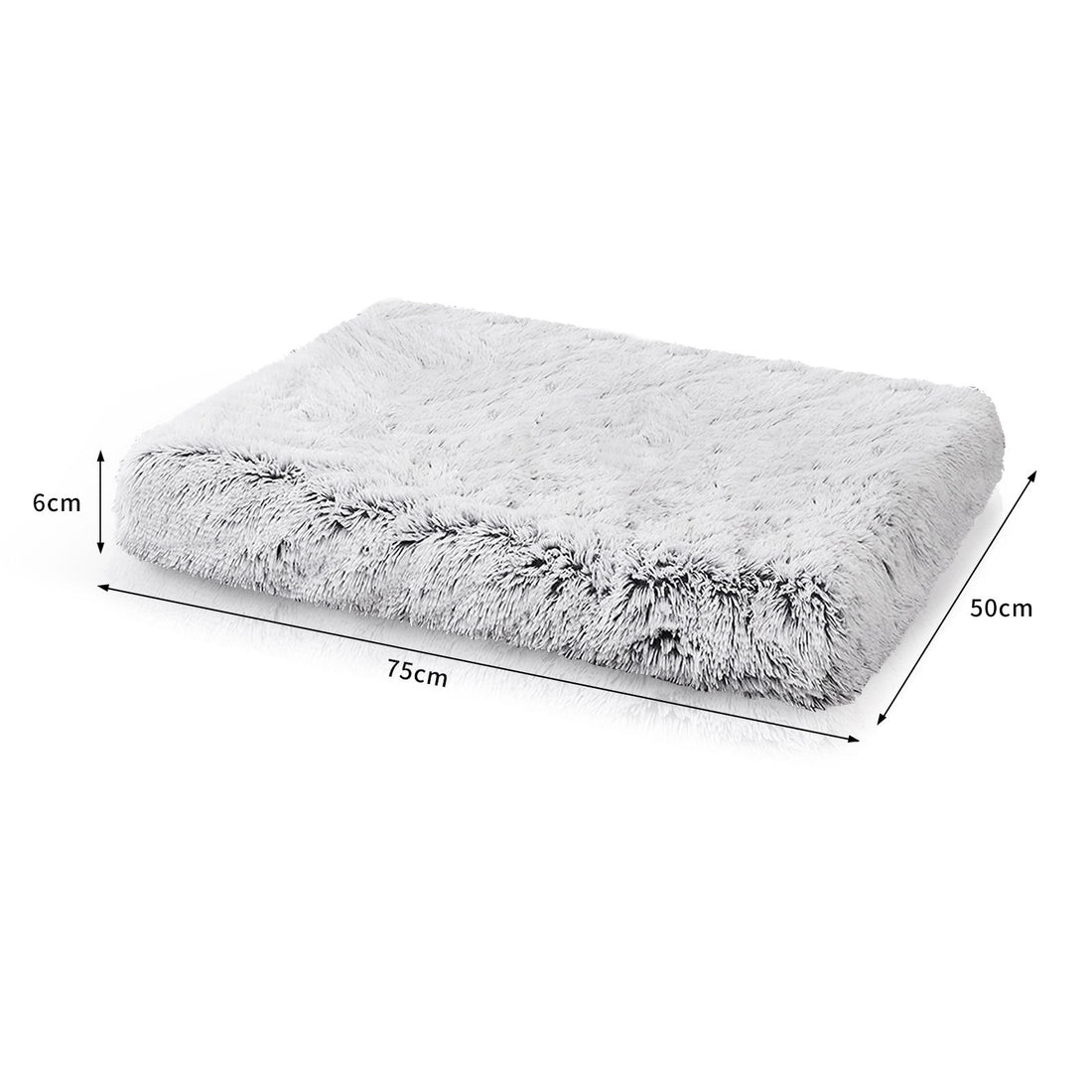 Pet Dog Crate Cage Kennel Bed Mat Sleeping Pad Fluffy Plush Soft Washable Bed L-Pet Beds-PEROZ Accessories