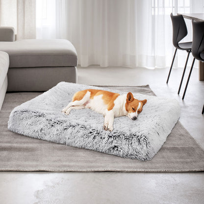 Pet Dog Crate Cage Kennel Bed Mat Sleeping Pad Fluffy Plush Soft Washable XXL-Pet Beds-PEROZ Accessories