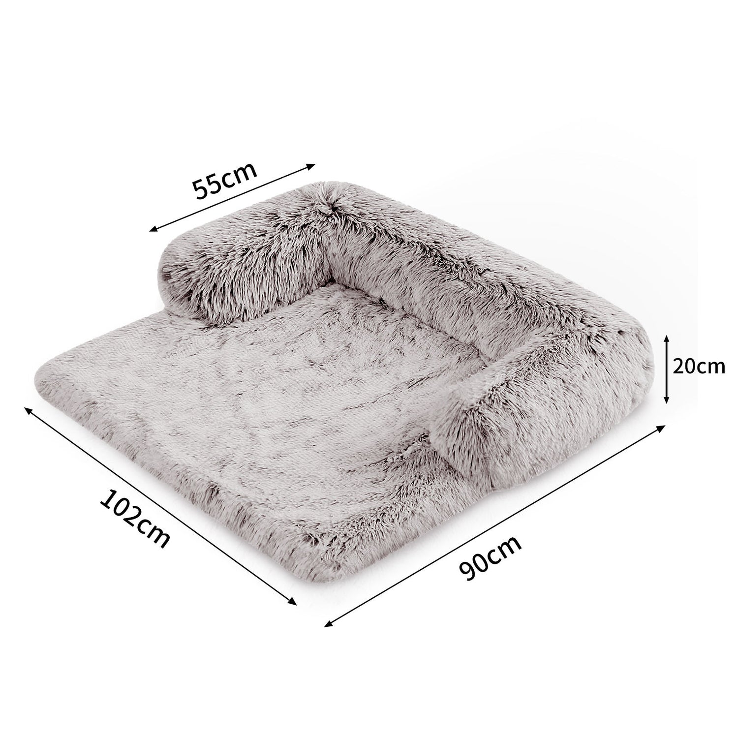 Pet Sofa Bed Dog Calming Sofa Cover Protector Cushion Plush Mat L-Pet Beds-PEROZ Accessories