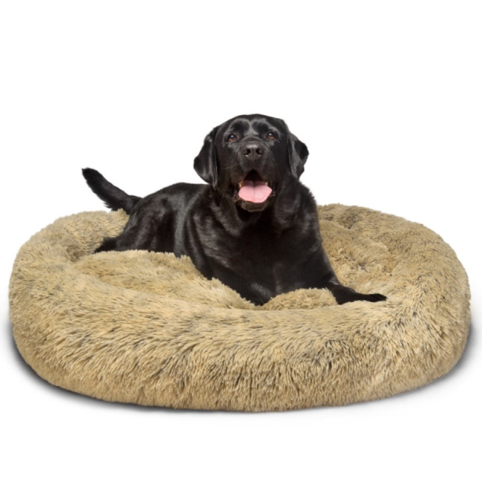 Fur King &quot;Aussie&quot; Calming Dog Bed - XL -Brindle - 115 cm-Pet Beds-PEROZ Accessories