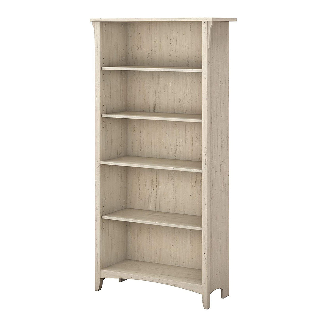 Salinas 5 Shelf Bookcase White-Bookcases &amp; Shelves-PEROZ Accessories