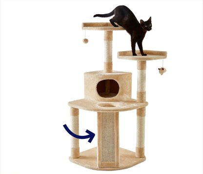 Petwiz 132cm Mimi Cat Scratching Post Condo Tree-Pet Care &gt; Cat Supplies-PEROZ Accessories