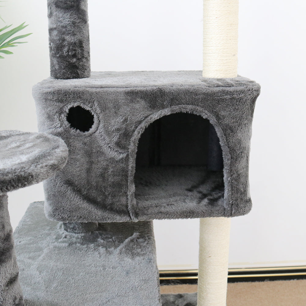 CATIO Chipboard Flannel Cat Scratching Tree - Abstract Deluxe 50x50x127cm-Pet Care &gt; Toys-PEROZ Accessories