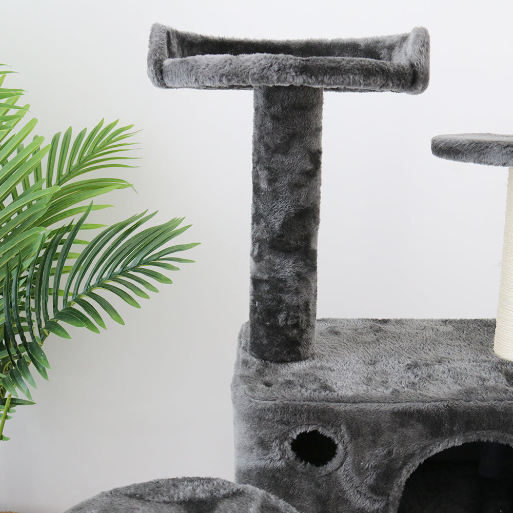 CATIO Chipboard Flannel Cat Scratching Tree - Abstract Deluxe 50x50x127cm-Pet Care &gt; Toys-PEROZ Accessories