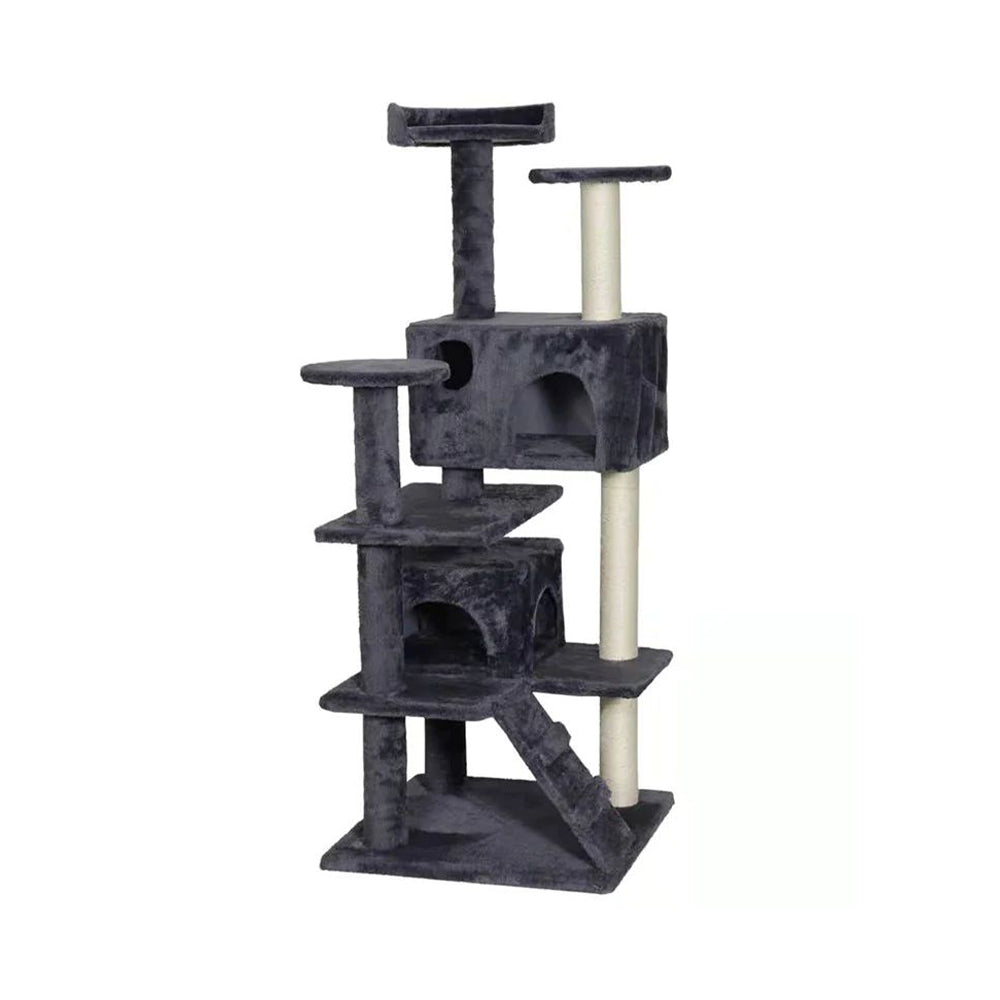 CATIO Chipboard Flannel Cat Scratching Tree - Abstract Deluxe 50x50x127cm-Pet Care &gt; Toys-PEROZ Accessories
