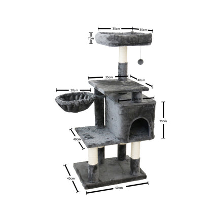 CATIO Chipboard Flannel Cat Scratching Tree - Abode 112cm-Pet Care &gt; Toys-PEROZ Accessories