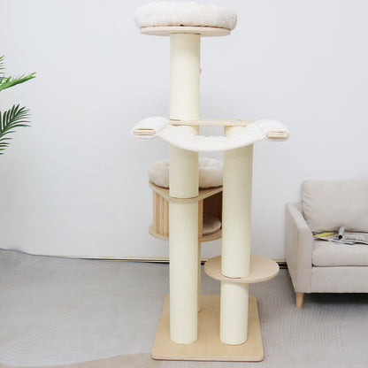 CATIO VINTAGE Solid Wood Cat Climbing Tree Post Scratcher 176cm-Pet Care &gt; Toys-PEROZ Accessories