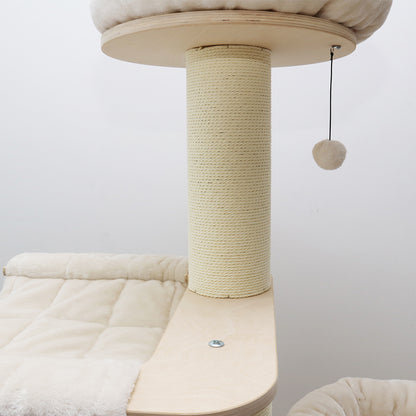 CATIO VINTAGE Solid Wood Cat Climbing Tree Post Scratcher 176cm-Pet Care &gt; Toys-PEROZ Accessories