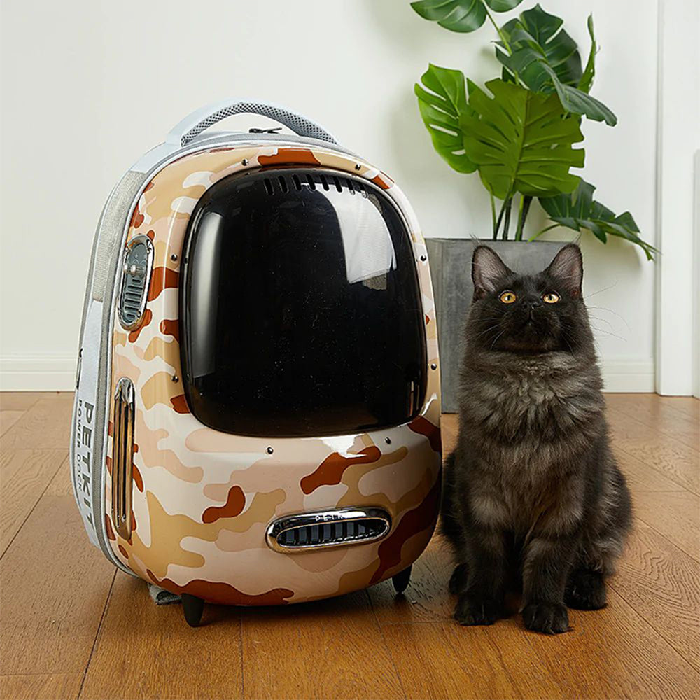 PETKIT Breezy 2 - Smart Cat Backpack - Desert Camon-Pet Care &gt; Cat Supplies-PEROZ Accessories