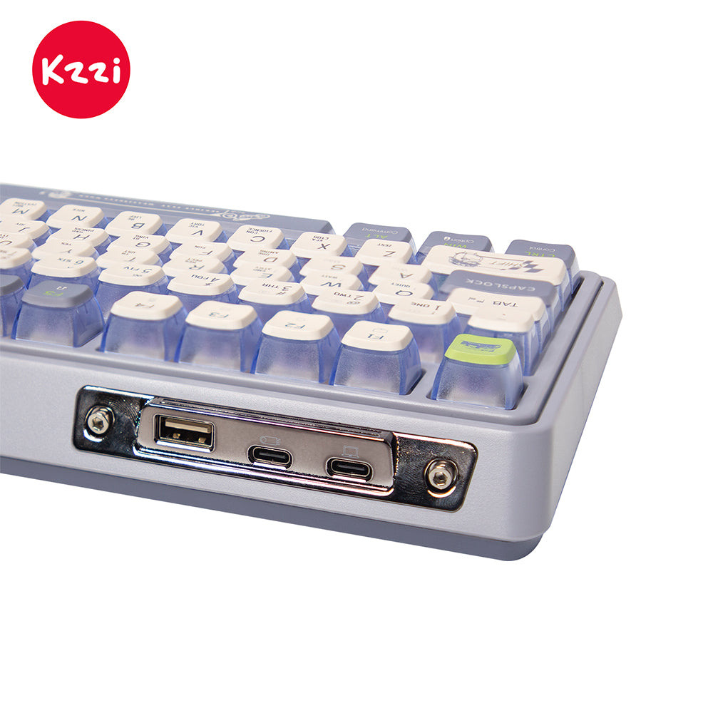 KZZI K75 PRO RGB 75% Wireless Gasket Mechanical Night Grey Keyboard, Triple Mode, Eternity Tactile Switch-Electronics &gt; Computer Accessories-PEROZ Accessories