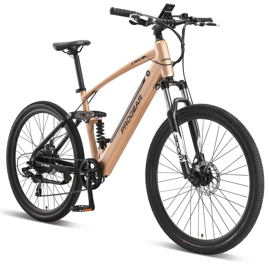 Progear Bikes E-Trail Dual Suspension E-Bike 27.5*18&quot; in Sandstorm-Sports &amp; Fitness &gt; Bikes &amp; Accessories-PEROZ Accessories