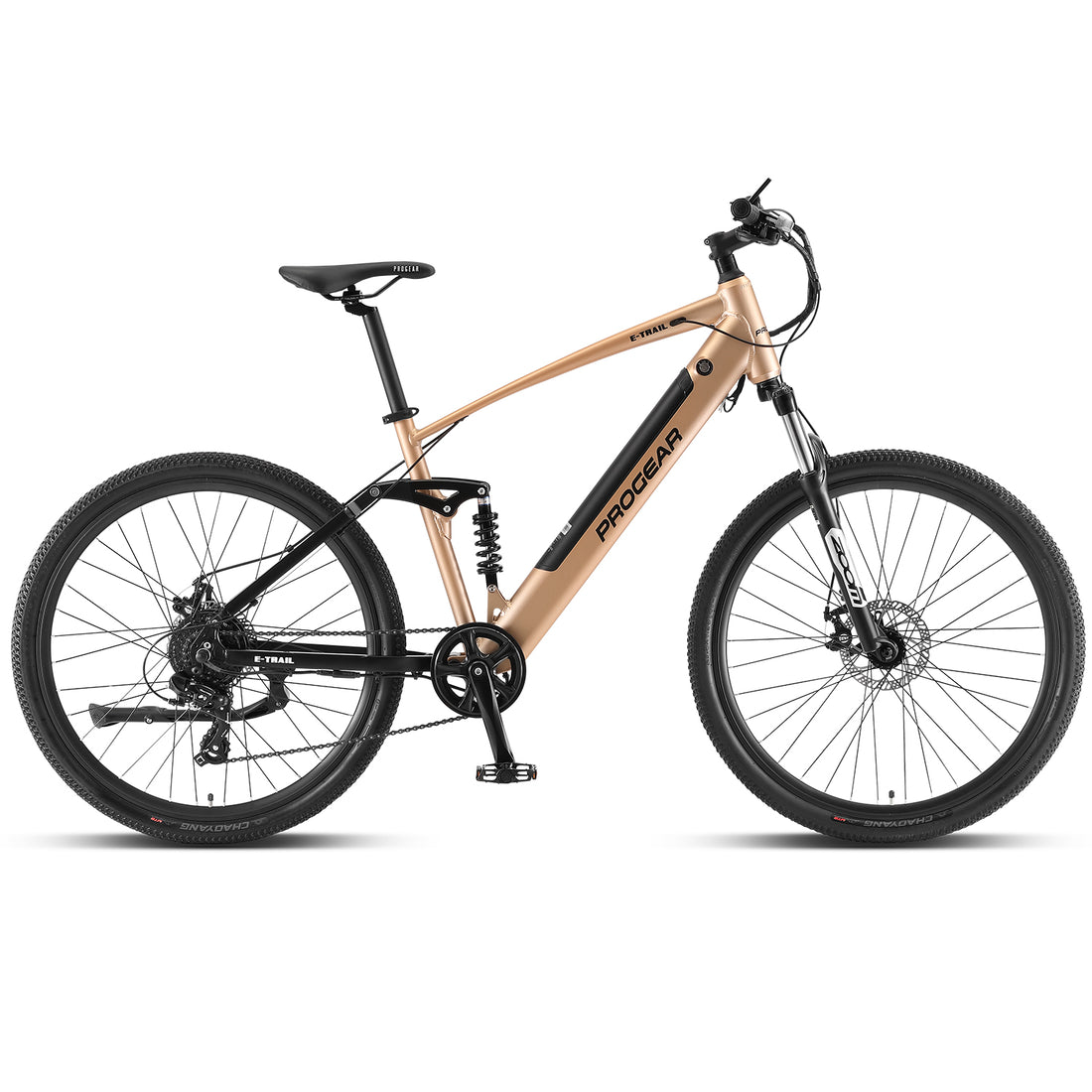 Progear Bikes E-Trail Dual Suspension E-Bike 27.5*18&quot; in Sandstorm-Sports &amp; Fitness &gt; Bikes &amp; Accessories-PEROZ Accessories