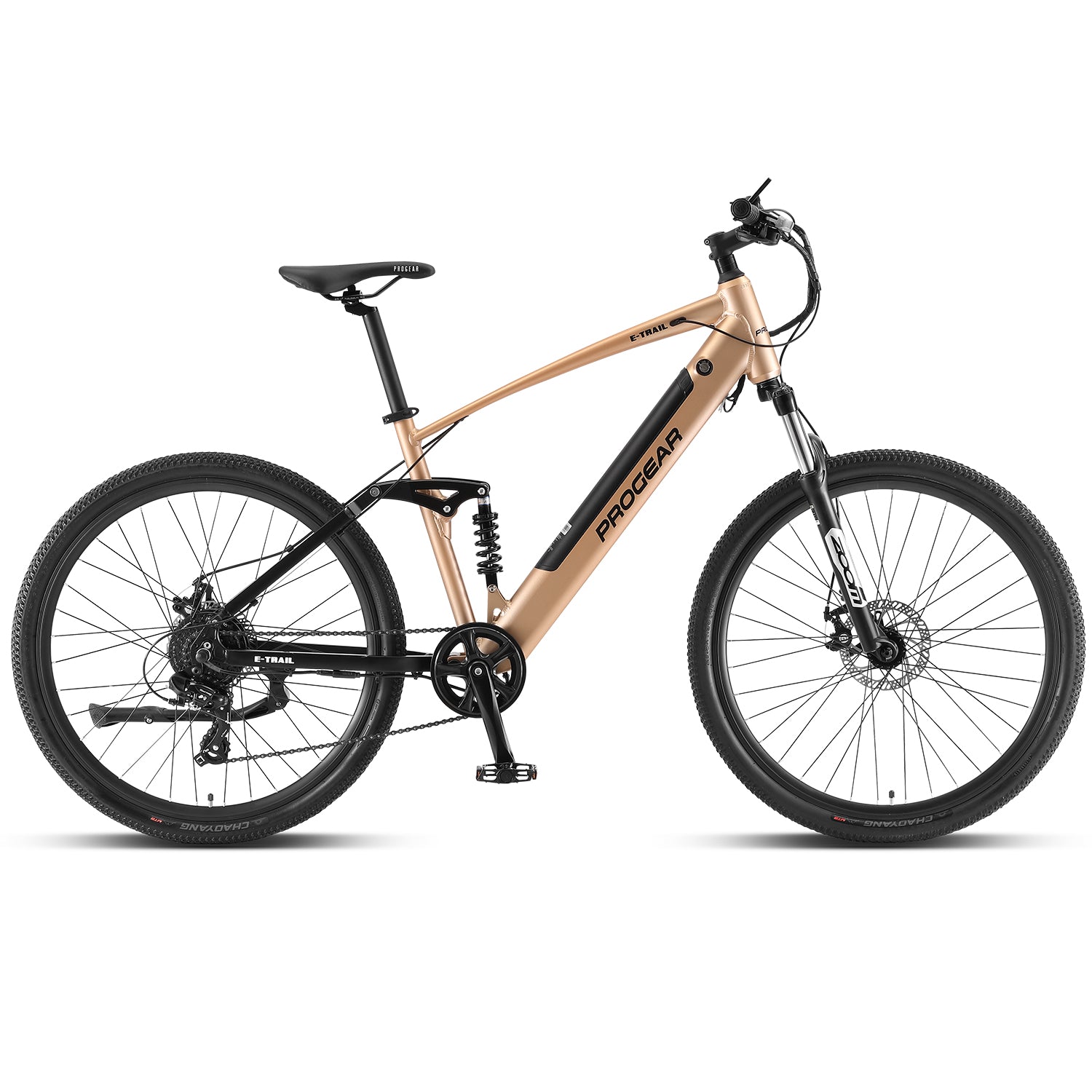 Progear Bikes E-Trail Dual Suspension E-Bike 27.5*18&quot; in Sandstorm-Sports &amp; Fitness &gt; Bikes &amp; Accessories-PEROZ Accessories