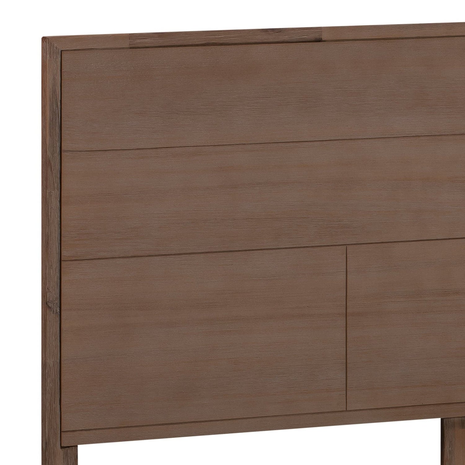 4 Pieces Bedroom Suite made in Solid Wood Acacia Veneered King Size Oak Colour 1X Bed, 2X Bedside Table &amp; 1X Tallboy-Furniture &gt; Bedroom-PEROZ Accessories