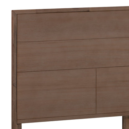 4 Pieces Bedroom Suite made in Solid Wood Acacia Veneered King Size Oak Colour 1X Bed, 2X Bedside Table &amp; 1X Tallboy-Furniture &gt; Bedroom-PEROZ Accessories