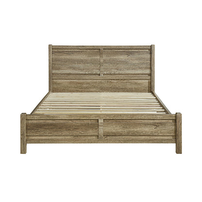 Double Size Bed Frame Natural Wood like MDF in Oak Colour-Furniture &gt; Bedroom-PEROZ Accessories