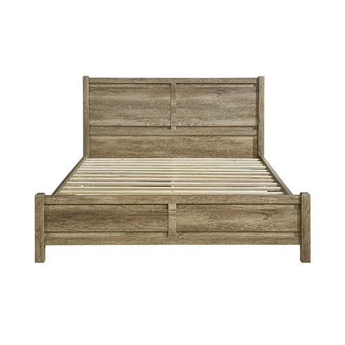 King Size Bed Frame Natural Wood like MDF in Oak Colour-Furniture &gt; Bedroom-PEROZ Accessories