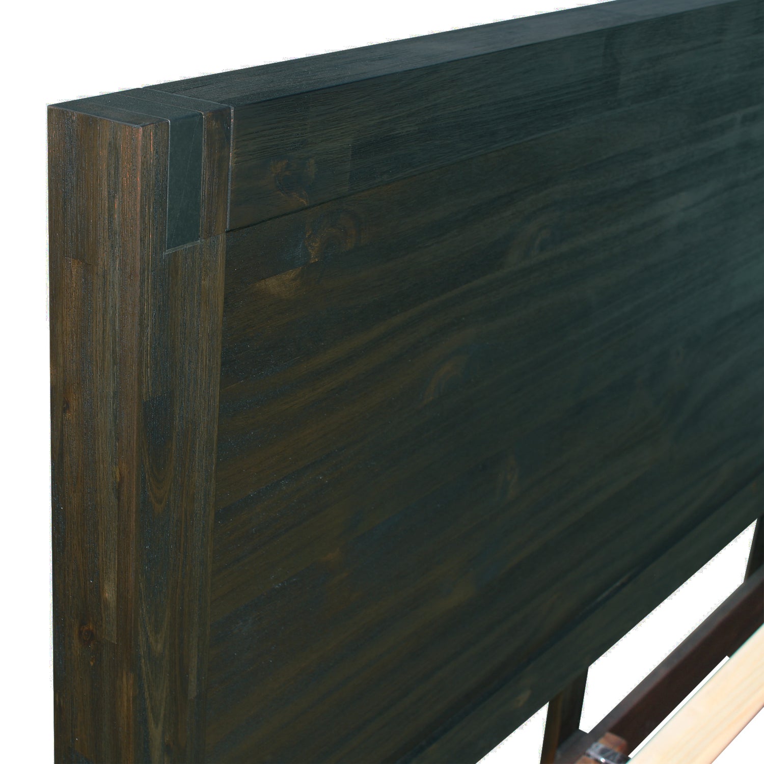 Bed Frame Double Size in Solid Wood Veneered Acacia Bedroom Timber Slat in Chocolate-Bed Frames-PEROZ Accessories