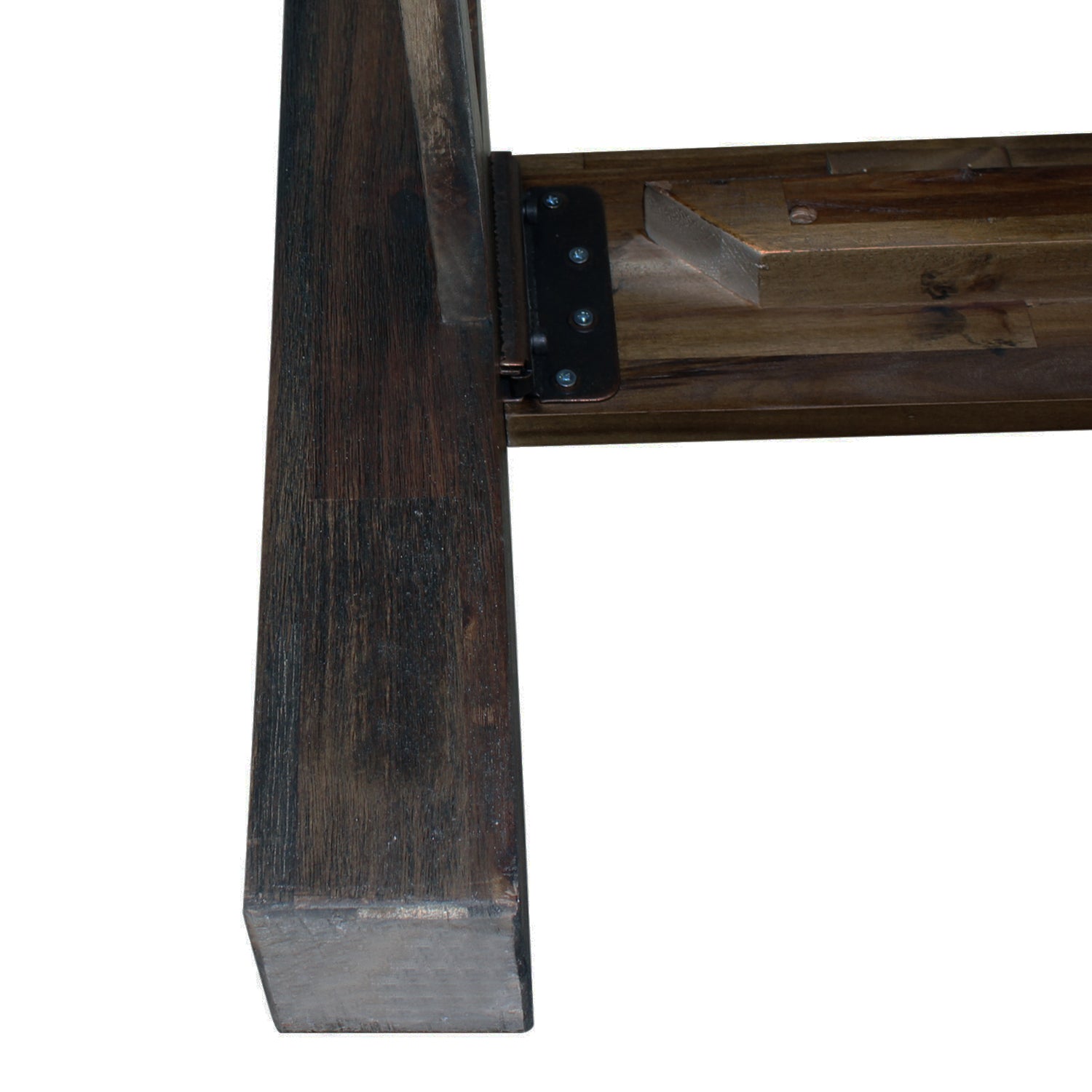 Bed Frame Double Size in Solid Wood Veneered Acacia Bedroom Timber Slat in Chocolate-Bed Frames-PEROZ Accessories