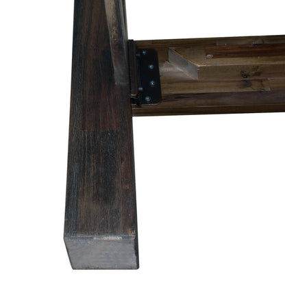 Bed Frame Double Size in Solid Wood Veneered Acacia Bedroom Timber Slat in Chocolate-Bed Frames-PEROZ Accessories