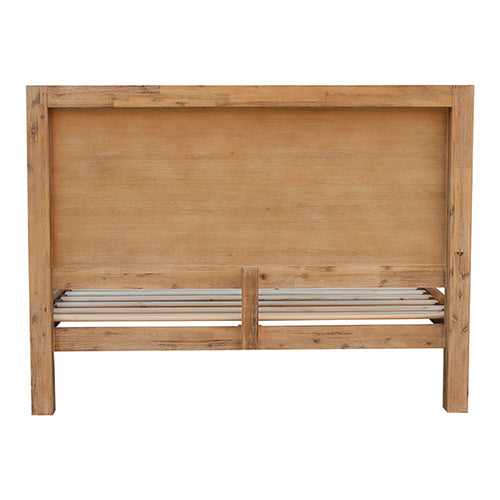 Bed Frame Single Size in Solid Wood Veneered Acacia Bedroom Timber Slat in Oak-Furniture &gt; Bedroom-PEROZ Accessories