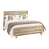King Size Wooden Bed Frame in Solid Wood Antique Design Light Brown-Furniture > Bedroom-PEROZ Accessories