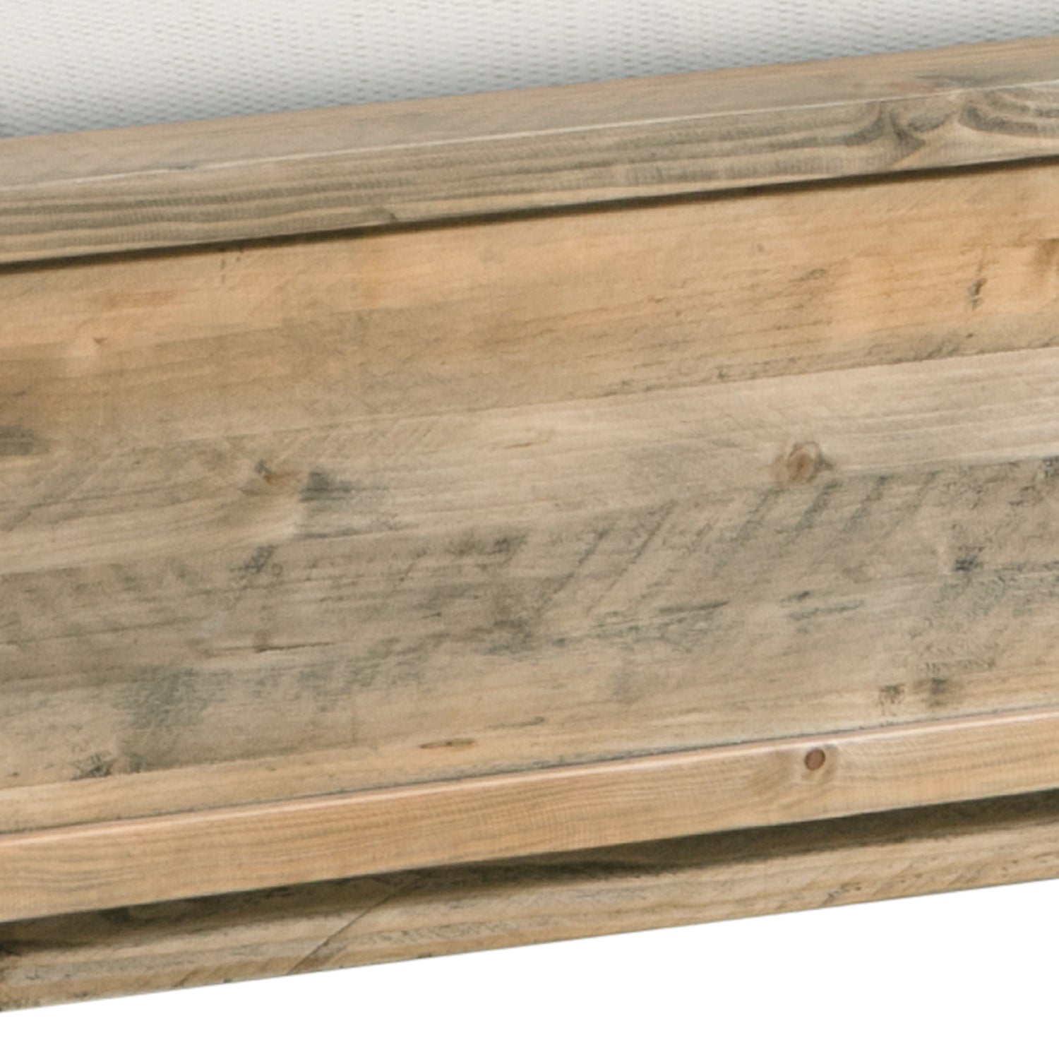 King Size Wooden Bed Frame in Solid Wood Antique Design Light Brown-Furniture &gt; Bedroom-PEROZ Accessories