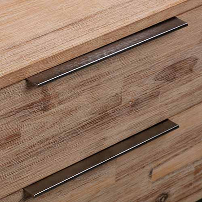 Bedside Table 2 drawers Side Table Solid Acacia Wood Veneered in Tea Colour-Furniture &gt; Bedroom-PEROZ Accessories