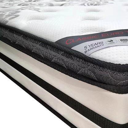 Queen Mattress Euro Top Memory Foam Non-woven Pocket Spring-Furniture &gt; Mattresses-PEROZ Accessories