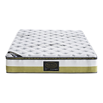 Queen Mattress Memory Pillow Top Pocket Spring Foam Medium Firm Bed-Furniture &gt; Mattresses-PEROZ Accessories