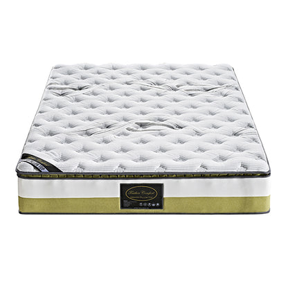 Queen Mattress Memory Pillow Top Pocket Spring Foam Medium Firm Bed-Furniture &gt; Mattresses-PEROZ Accessories