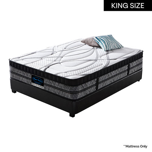 King Mattress Pocket Coil Spring Foam Firm Bed 32cm thick-Furniture &gt; Mattresses-PEROZ Accessories