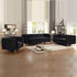 3+2+1 Seater Sofa Classic Button Tufted Lounge in Black Velvet Fabric with Metal Legs-Furniture > Sofas-PEROZ Accessories