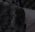 Single Seater Black Sofa Classic Armchair Button Tufted in Velvet Fabric with Metal Legs-Furniture > Sofas-PEROZ Accessories